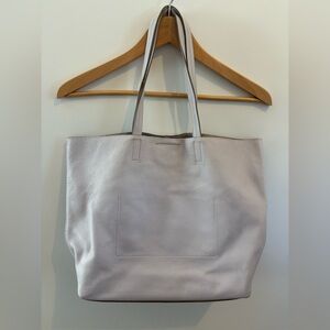 Elegant lilac Leather Tote Bag
